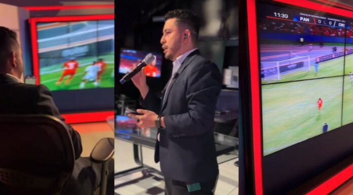 Por medio de cuenta de TikTok, William Cuéllar, comparte la experiencia de narrar un partido de fútbol para Canal 4.