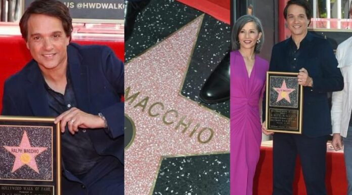 Ralph Macchio, el actor, recibió una emotiva ceremonia para recibir su estrella al lado de su amada esposa.