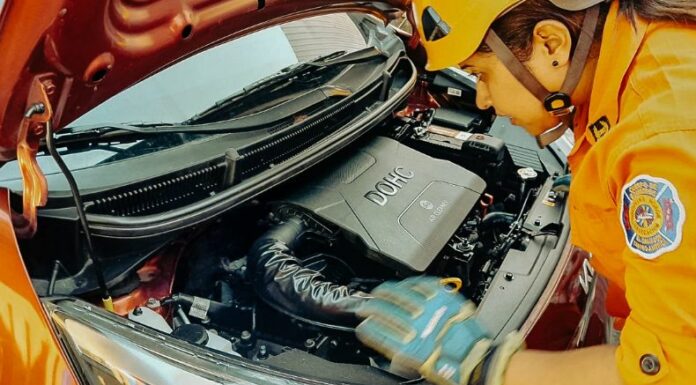 El Cuerpo de Bomberos rescató a un gatito que había quedado atrapado en el motor de un vehículo en San Salvador.