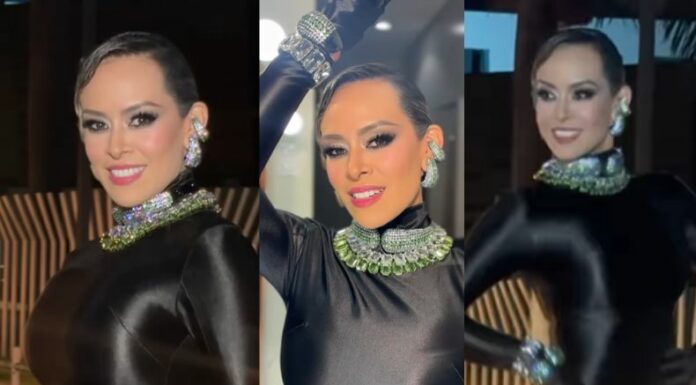 Luciana Sandoval utilizó un atuendo 