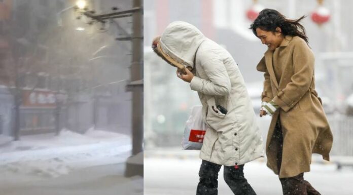 Fuertes nevadas y ola de frío en China mantiene en alerta a las autoridades, ya que se estima que se extienda por varios días.