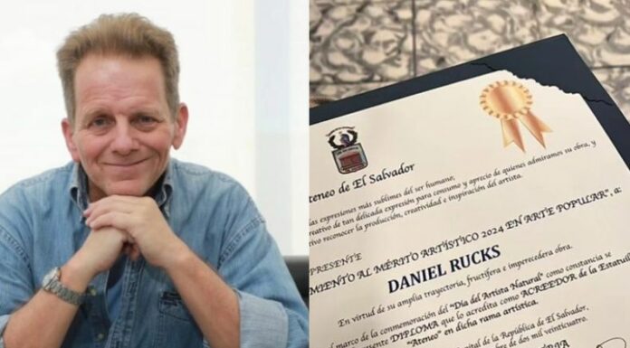 Daniel Rucks comparte que recibió un reconocimiento, la cual consiste en una Estatuilla Ateneo al Mérito Artístico 2024.