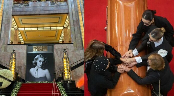 Silvia Pinal recibió homenaje en el Palacio de Bellas Artes de Ciudad de México, donde familia, amigos y admiradores de la diva se reunieron.