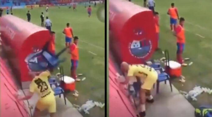 El portero de Municipal perdió los estribos cuando el técnico Sebastián Bini no confió en él para la tanda de penaltis.