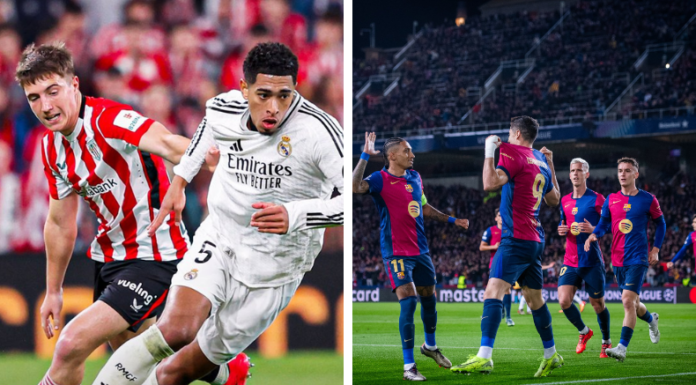 El Real Madrid tropezó de visita ante el Athletic de Bilbao en San Mamés, esto le ayudó a Barcelona a seguir de líder en la tabla.