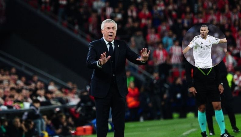 El DT del Real Madrid se refirió a la derrota en San Mamés, donde Mbappé volvió a llevarse las críticas al fallar otro penal.