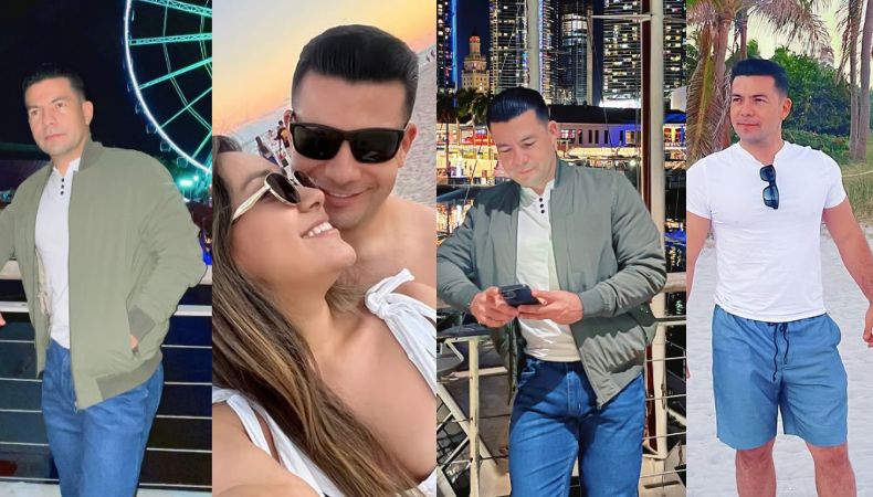 El presentador de deportes, Carlos Iraheta compartió momentos mágicos al lado de su prometida en las calles de Miami, Estados Unidos.