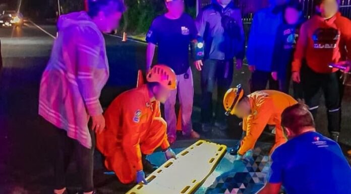 Un accidente de tránsito reportado en la carretera Troncal del Norte, dejó a tres personas lesionadas, a quienes atendieron de inmediato.