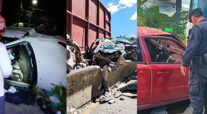 Te presentamos los accidentes de tránsito ocurridos en diferentes partes del país, hasta este instante, en el viernes 6 de diciembre.