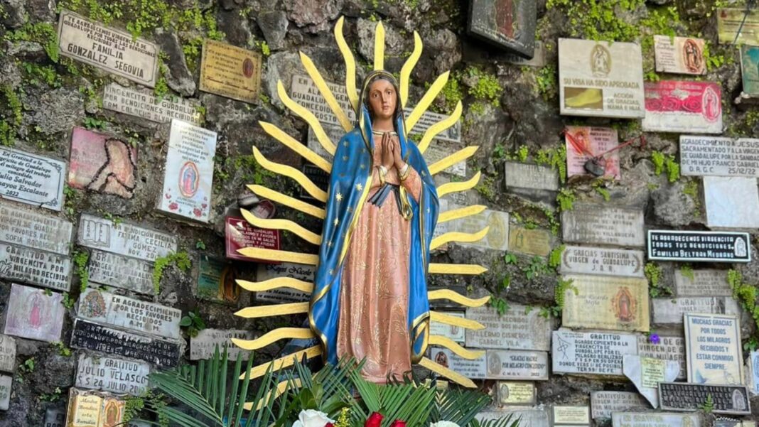 La celebración del día de la Virgen de Guadalupe está lista en la basílica del distrito de Antiguo Cuscatlán.