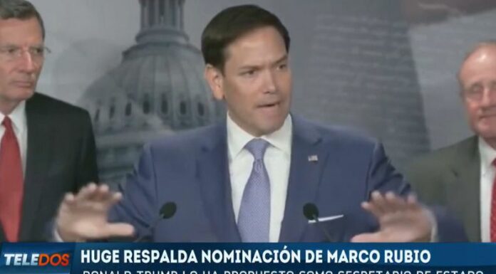 El Consejo de Negocios e Inversión, HUGE, apoya la nominación del Senador Marco Rubio como secretario de Estado en el gobierno de Trump.