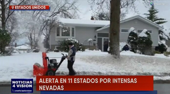 Once estados de Estados Unidos se mantienen en alerta ante las intensas nevadas que afectan el norte del país norteamericano.