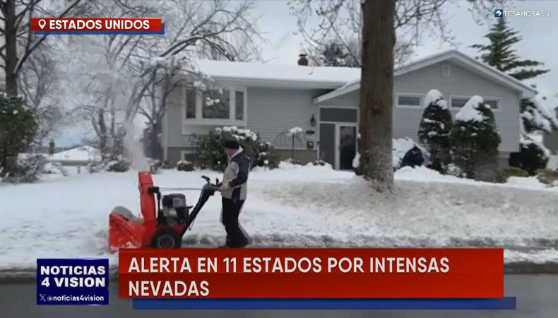 Once estados de Estados Unidos se mantienen en alerta ante las intensas nevadas que afectan el norte del país norteamericano.