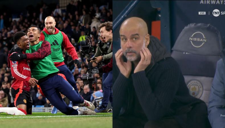 El City no supo a aguantar y en cuestión de dos minutos el United se quedó con el derbi de Manchester.