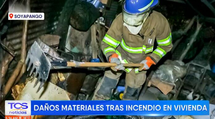 El incendio ocurrió en el distrito de Soyapango. Por fortuna, no se reportaron víctimas, pero sí perdidas materiales.
