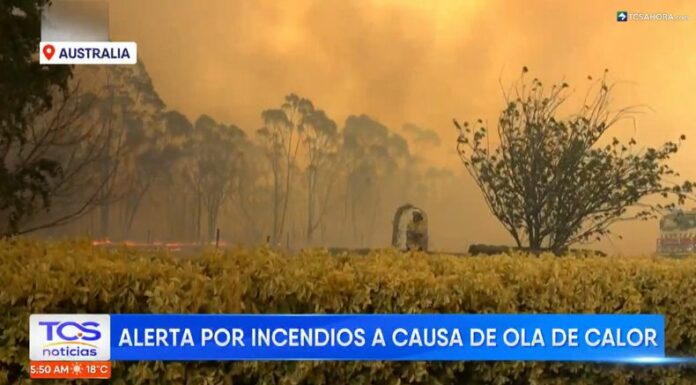 Localidades del sureste de Australia se encuentran en alerta de incendios debido a una intensa ola de calor.