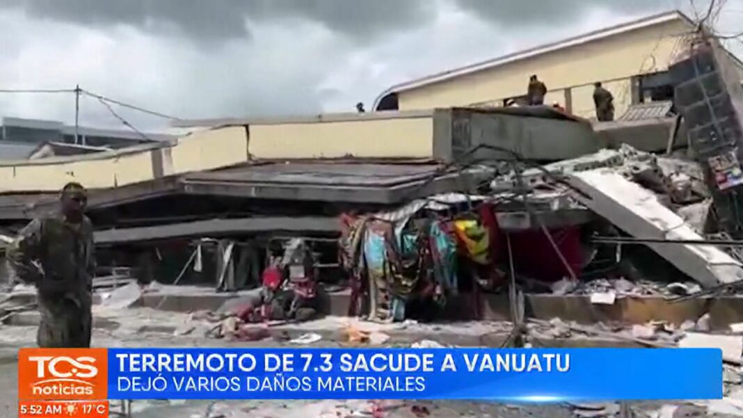 Un terremoto de 7.3 de magnitud deja a Vanuatu entre escombros por caída de edificio. Una nación insular del Pacífico.