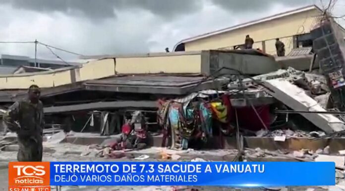 Un terremoto de 7.3 de magnitud deja a Vanuatu entre escombros por caída de edificio. Una nación insular del Pacífico.