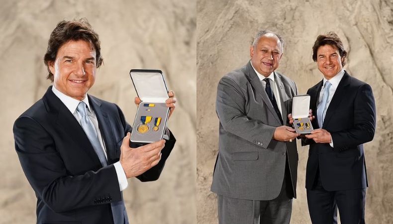 El actor estadounidense, Tom Cruise recibió la máxima condecoración que la Armada de los Estados Unidos puede conceder a un civil.