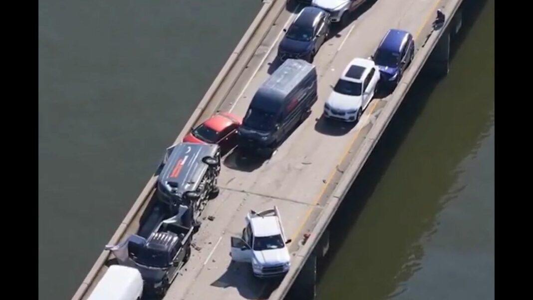 Múltiples accidentes se registraron durante un aviso de niebla marina densa sobre el puente y lago Pontchartrain.