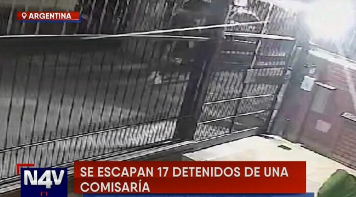 En Argentina 17 detenidos se fugaron de una comisaría, las autoridades advierten a la población y los buscan para su recaptura.