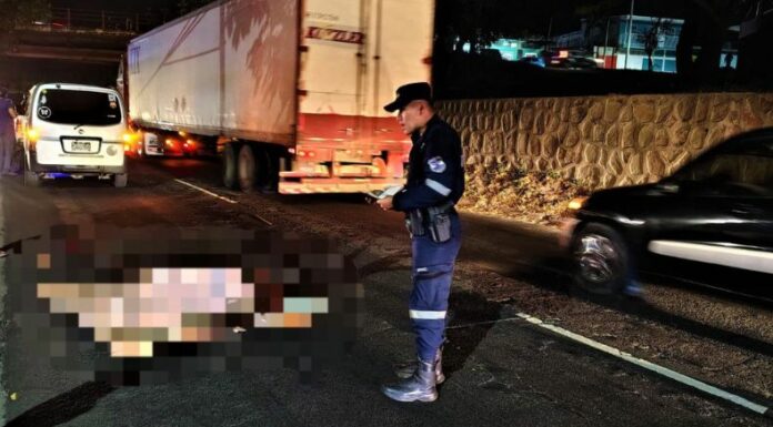 La Policía Nacional Civil (PNC) reportó que un peatón falleció luego de ser atropellado por un vehículo en Soyapango.