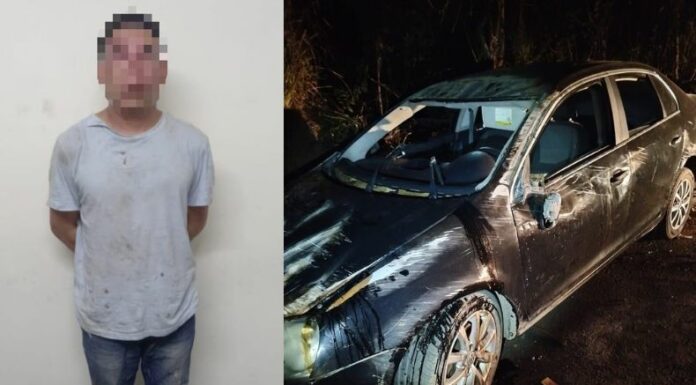 La Policía Nacional Civil (PNC) arrestó a un hombre que, en aparente estado de ebriedad, provocó un accidente de tránsito.