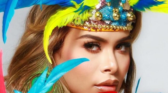 Linda Sibrián mostró los detalles del traje típico que usará en su participación durante el Reinado Internacional del Café.