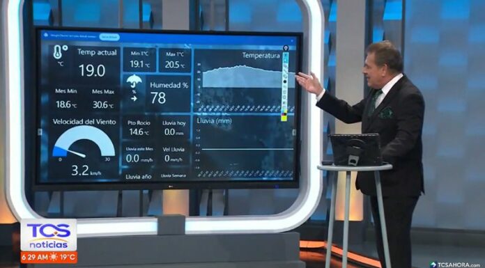 El experto en meteorología de Noticieros TCS, Moisés Urbina, dijo que en las próximas horas los vientos nortes comenzarán a percibirse con más fuerza.