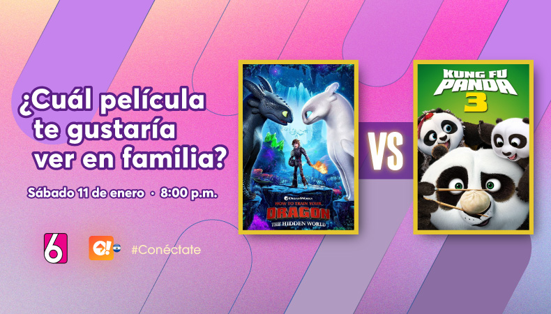 ¡Tenemos versus! Y puedes elegir entre dos grandes películas de animación para este próximo sábado 11 de enero en Canal 6.