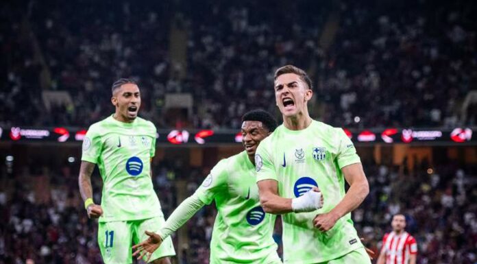 Con victoria de 2-0 el equipo blaugrana le gana al Athletic de Bilbao y espera rival en la final de la Supercopa de España.