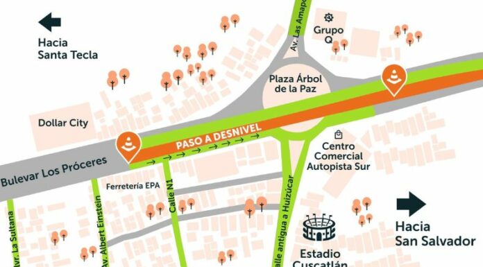 Los trabajos de mejoramiento en el paso a desnivel del Árbol de La Paz continuarán hasta la madrugada del lunes.