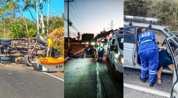 En las últimas horas se han registrado varios accidentes de tránsito en diferentes puntos del país, que han dejado al menos seis lesionados.