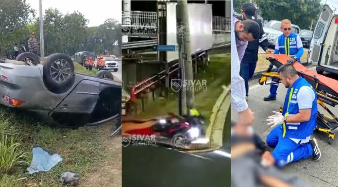 En las últimas horas se han registrado varios accidentes de tránsito en diferentes puntos del país que han dejado al menos seis personas lesionadas.