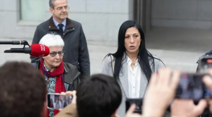 La futbolista española, Jenni Hermoso, declaró hoy en el juicio contra el expresidente de la Real Federación Española de Fútbol, Luis Rubiales.