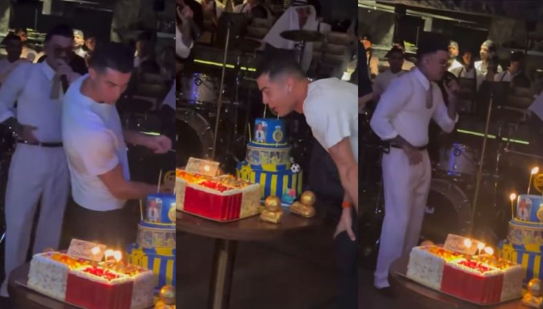 Cristiano Ronaldo celebró a lo grande sus 40 años, con nada más y nada menos que Rauw Alejandro cantando en vivo.