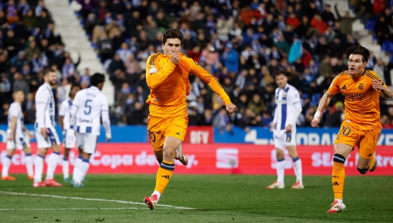 El joven delantero Gonzalo García anotó el gol de la victoria en tiempo agregado del Real Madrid ante el Leganés en Copa del Rey.