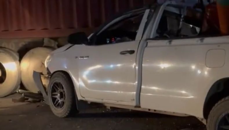 Un accidente de tránsito se registró esta noche en el kilómetro 73 de la carretera a Metapán en las cercanías de la Granja Penitenciaria.