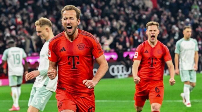 Bayern con doblete del delantero inglés Harry Kane se impuso al Werder Bremen y se mantiene como superlíder en la Bundesliga.
