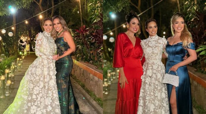 Andrea Mariona celebró su boda religiosa con sus allegados, y entre ellos, tres de sus grandes amigas: Luciana, Ana Pao y Larissa.
