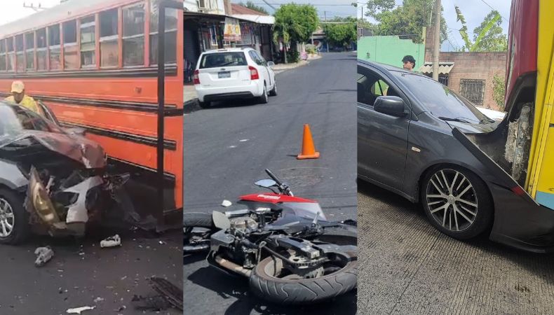 En las últimas horas se han registrado varios accidentes de tránsito en diferentes puntos del país, que han dejado al menos nueve lesionados.