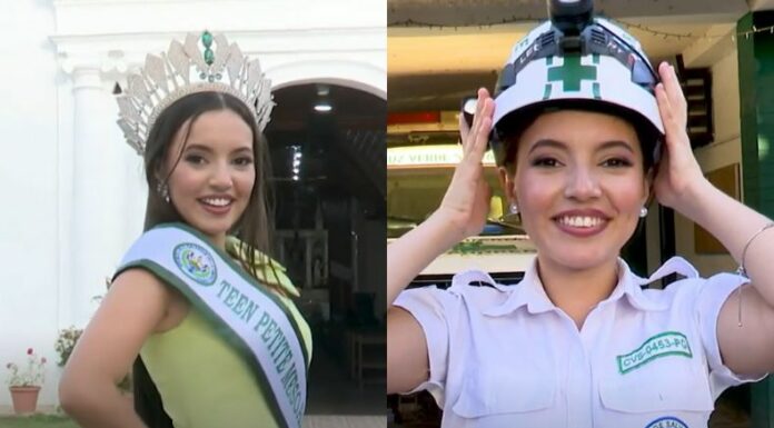 Además de destacar como reina de belleza, Yasmín González es socorrista voluntaria de Cruz Verde en Guazapa.