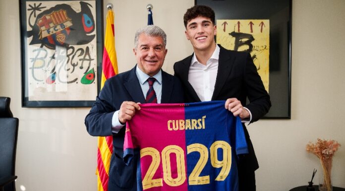 Cubarsí llegó a un acuerdo con el FC Barcelona para renovar su contrato con el club hasta el 30 de junio de 2029.