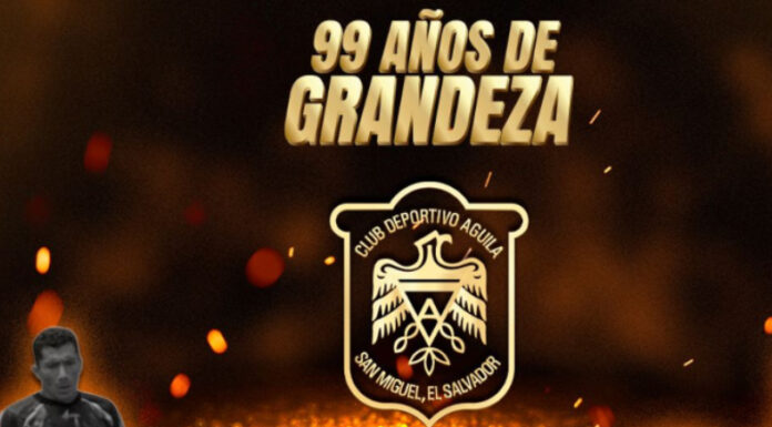 Club Deportivo Águila celebra 99 años de su fundación este sábado, siendo uno de los equipos “más grandes” en el fútbol salvadoreño.