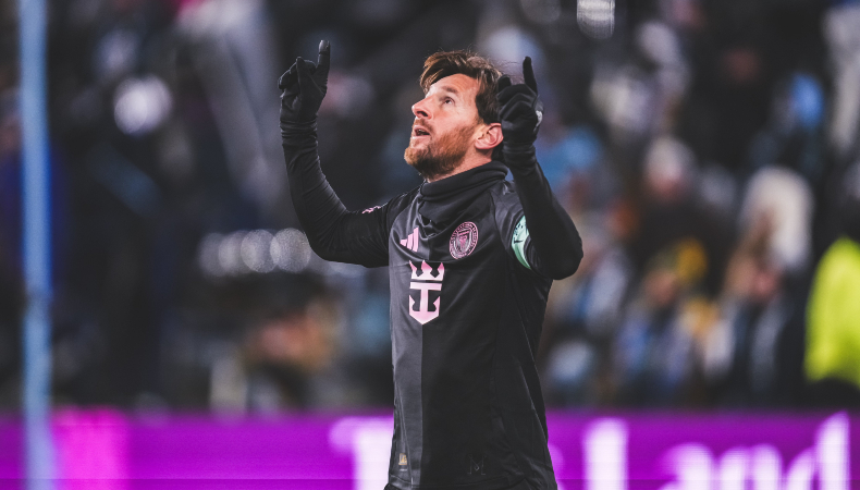 Messi anotó el único gol en el encuentro de ida de la primera ronda de la CONCACAF Champions Cup al Inter Miami ante Sporting Kansas City.