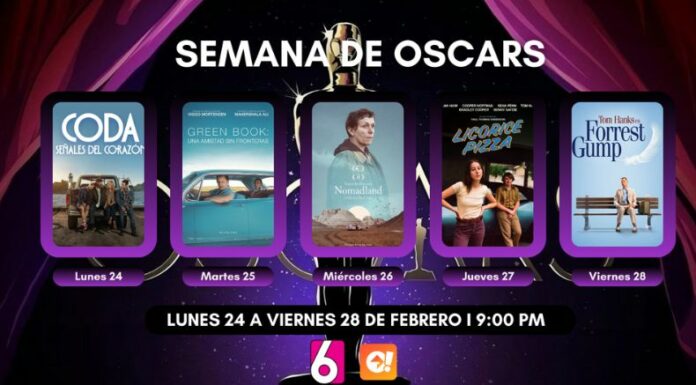 ¡Llegó la semana de Oscars a Canal 6! Nos estamos preparando para el fin de semana de los premios más importantes del cine,