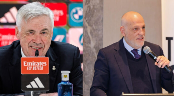 Carlo Ancelotti y Javier Tebas volvieron a tener un cruce de palabras tras el polémico arbitraje que vive la competición.