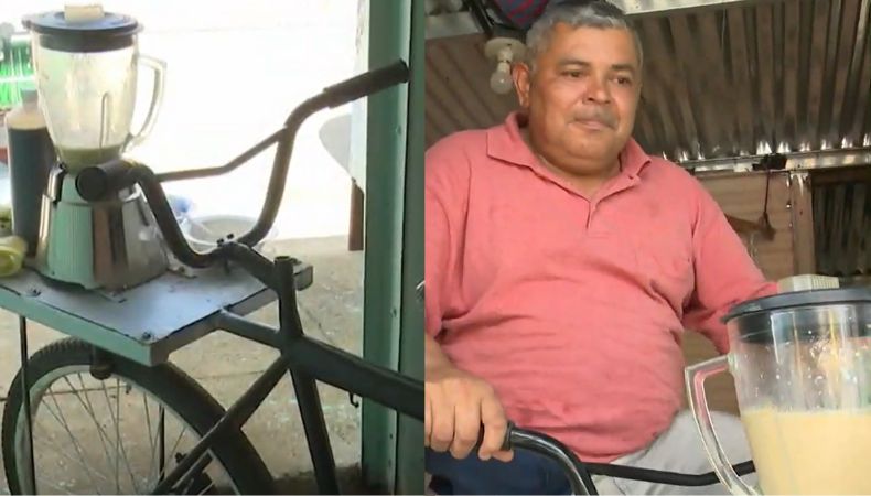 ¿Alguna vez se imaginó preparar un licuado mientras se ejercita en una bicicleta? Pues esto es una realidad con la ayuda de la bici-licuadora.