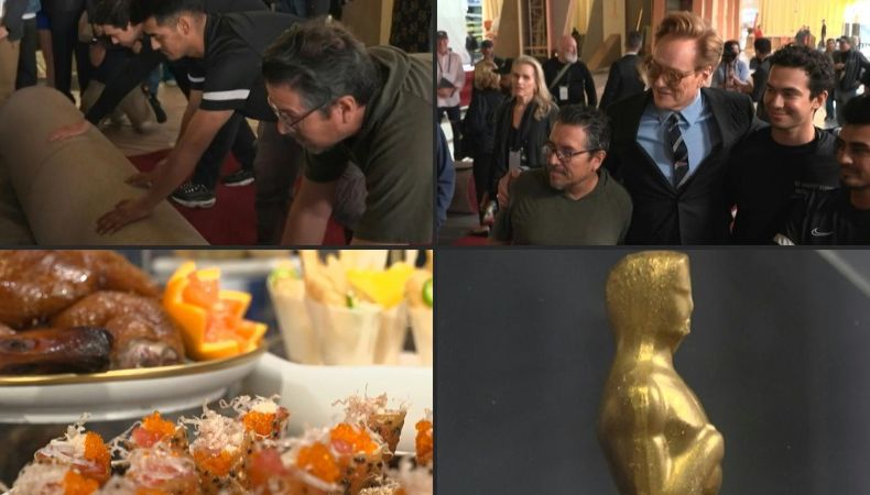 La cuenta regresiva para los premios Óscar 2025 inició con el montaje de la icónica alfombra roja.