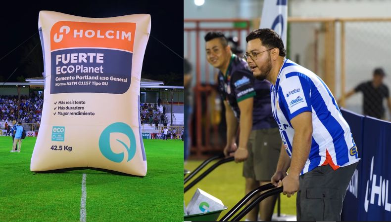 El medio tiempo del encuentro entre el Isidro Metapán vs. Alianza, tuvo como protagonistas a Holcim, con sus dinámicas y premios.